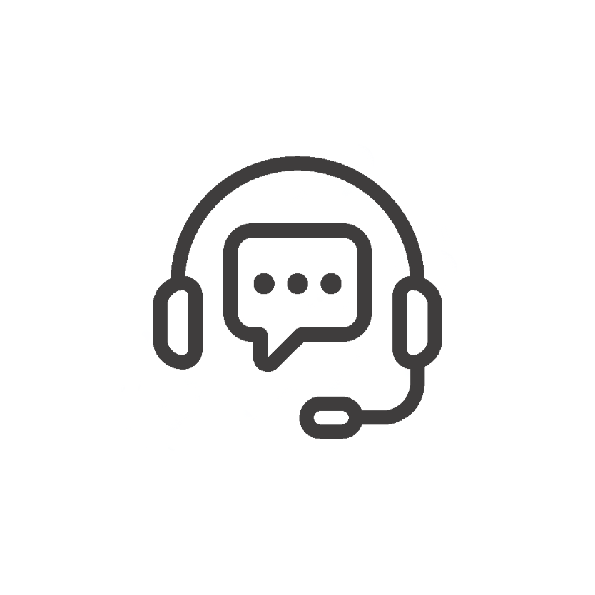 Icon Headset mit Sprechblase