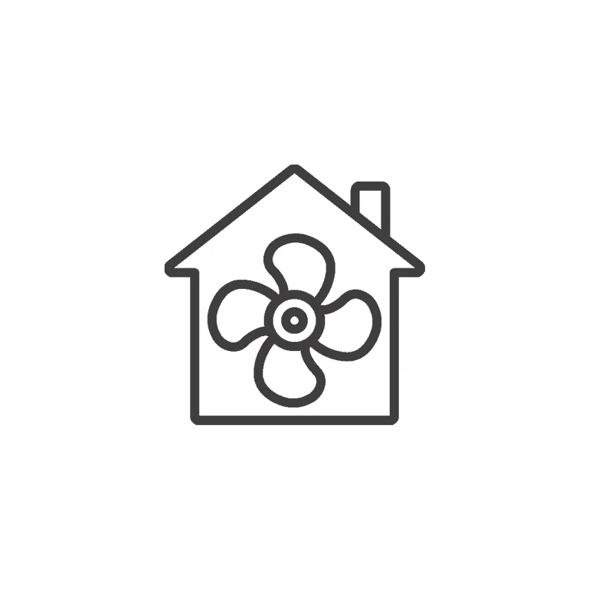 Icon Haus mit Ventilator