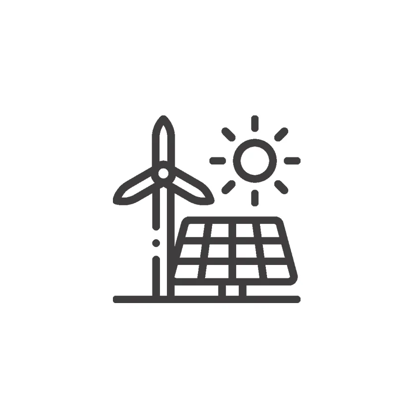 Icon Windrad und Solarmodul