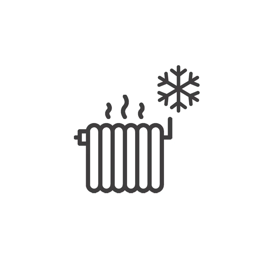 Icon Heizkörper mit Schneeflocke