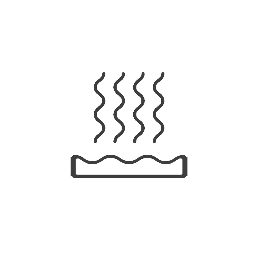 Icon Fläche mit aufsteigender Wärme