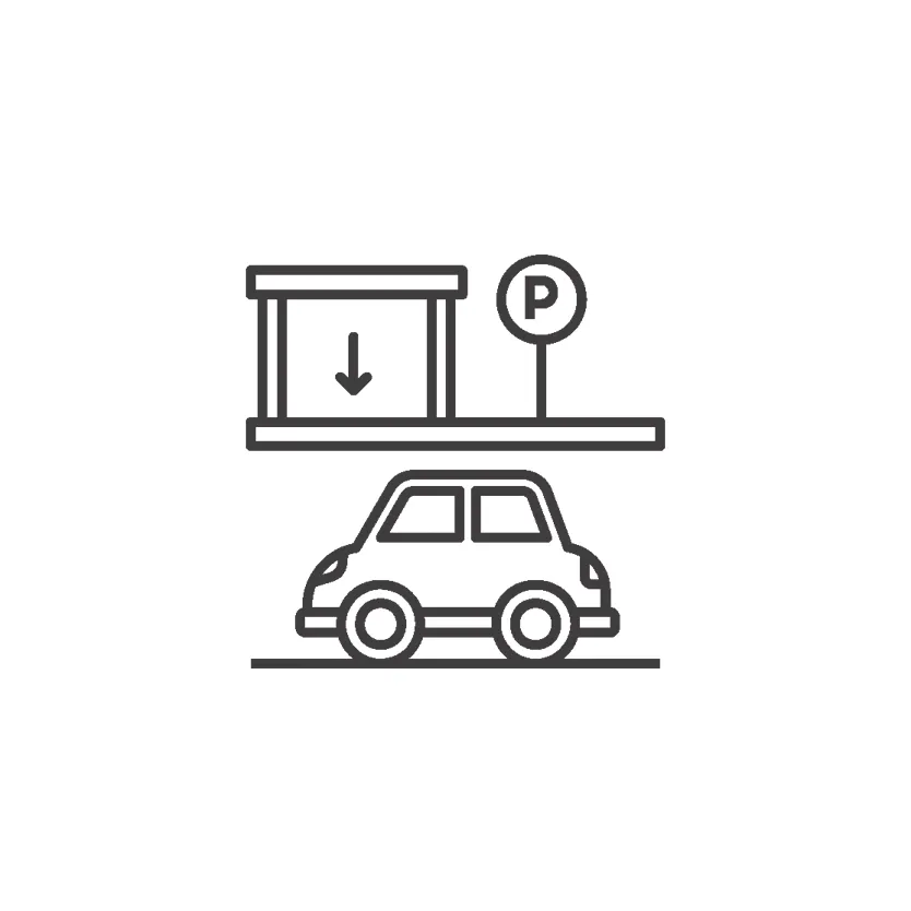 Icon Tiefgarage mit Auto
