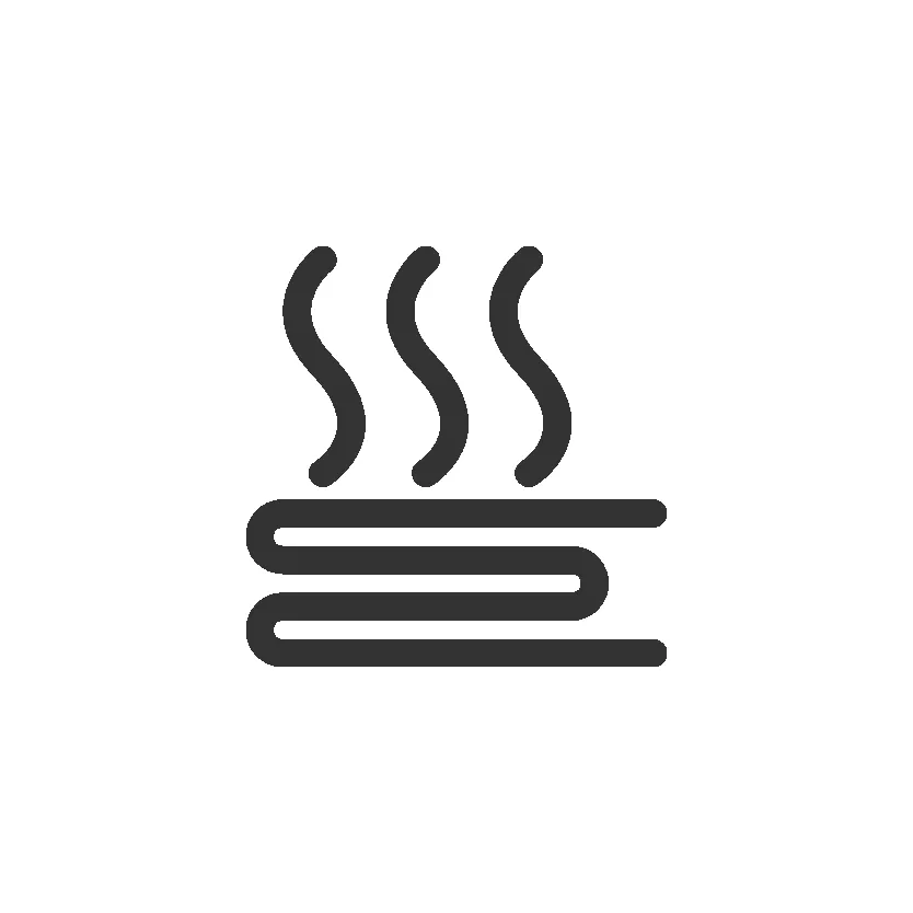 Icon Heizfläche mit aufsteigender Wärme