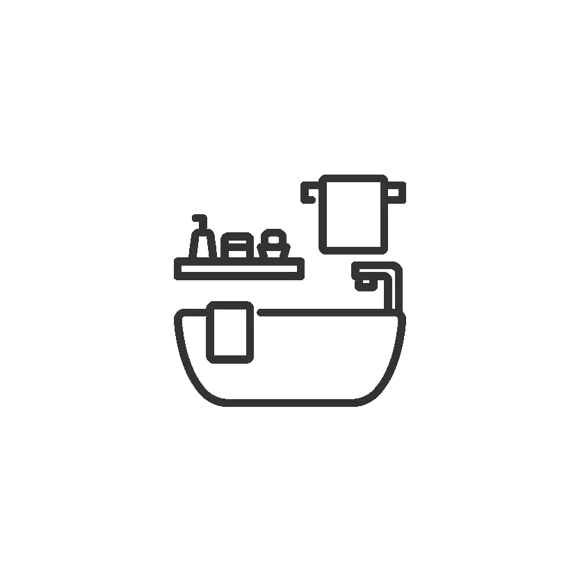 Icon Badewanne mit Handtuch