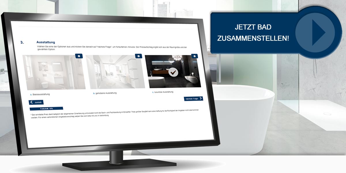 Badplanung: Der Bad-Konfigurator - Was kostet ein neues Badezimmer ... Badplanung: Der Bad-Konfigurator - Was kostet ein neues Badezimmer ...